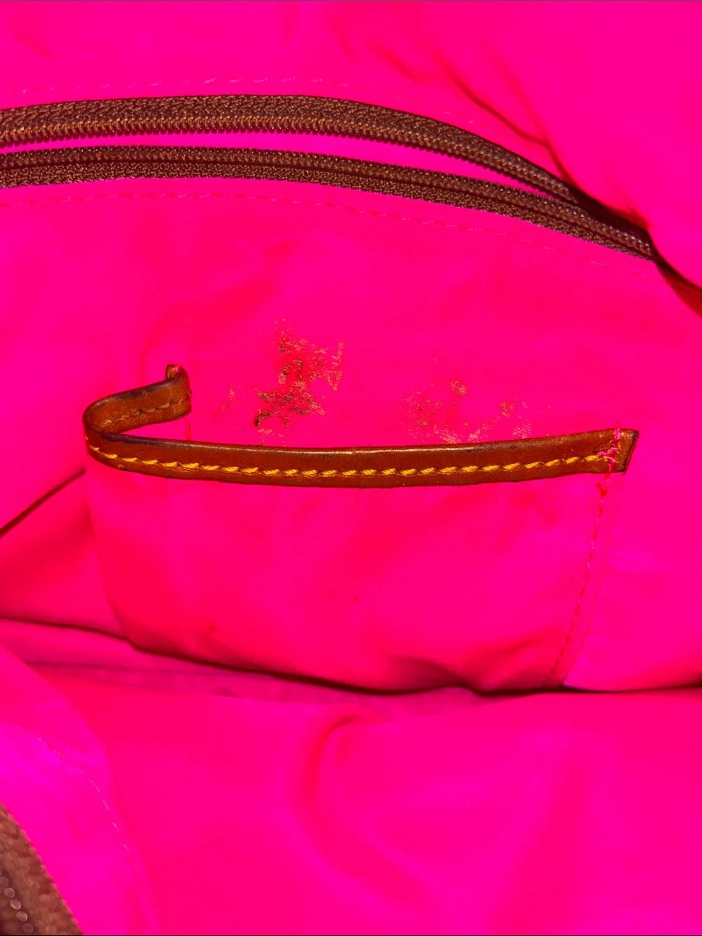 Y2K Dooney & Bourke Black Nylon Shoulder Bag w Tan Leather Trim and Brown Suede - Picture 8 of 11